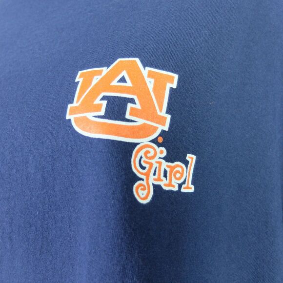 Delta Pro Weight Auburn Girls Love Aubie Blue Long Sleeve Shirt Size Large - Picture 7 of 10